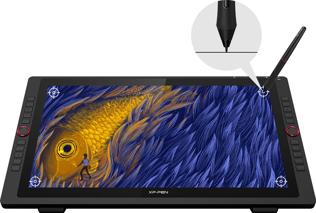 XP-Pen Artist 22R Pro Graphic Pen Display lets you draw with a more precise cursor positioning even at the four corners